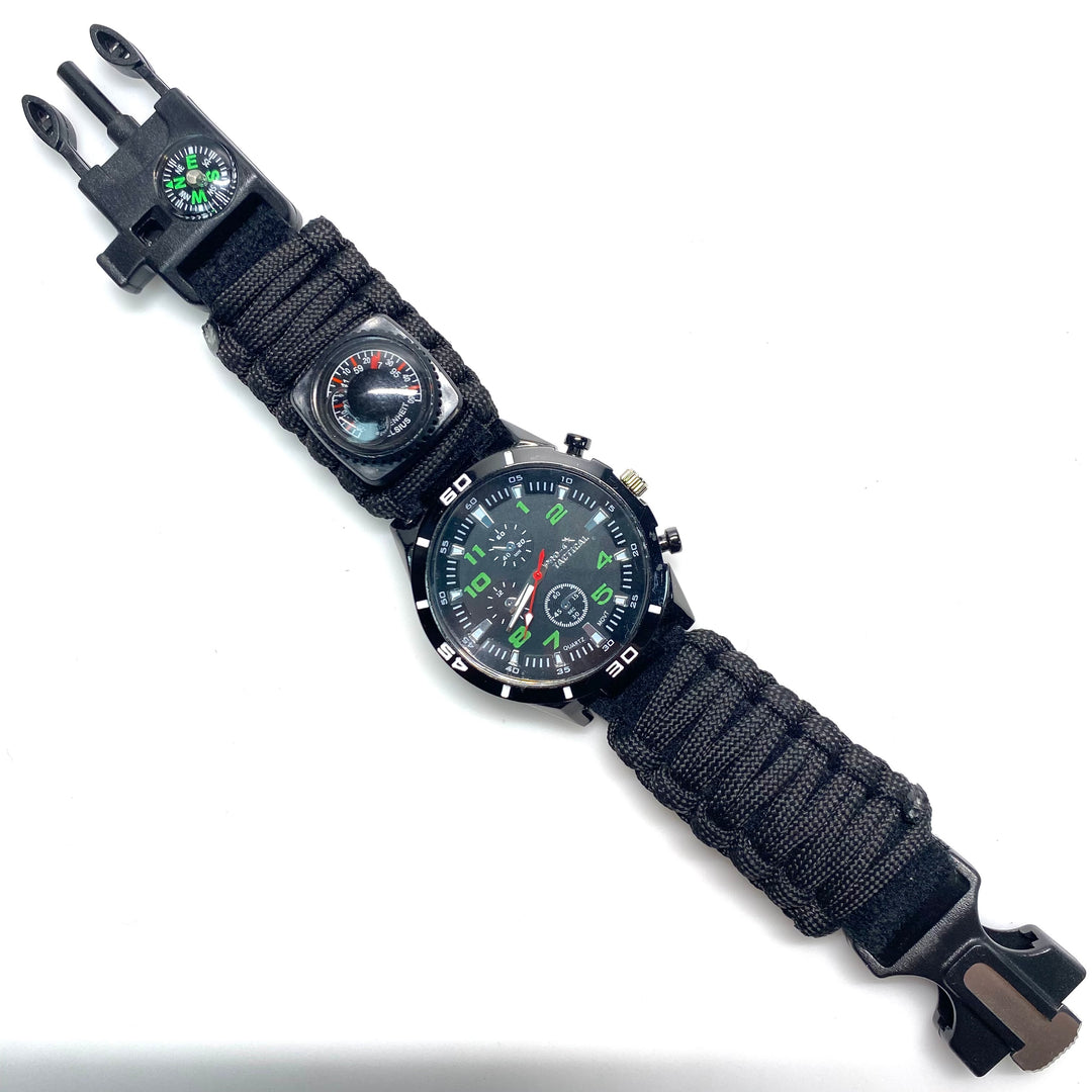 v800 Pro-4 Tactical Multi-functional Tool for Outdoor & Survival Use Wrist Watch