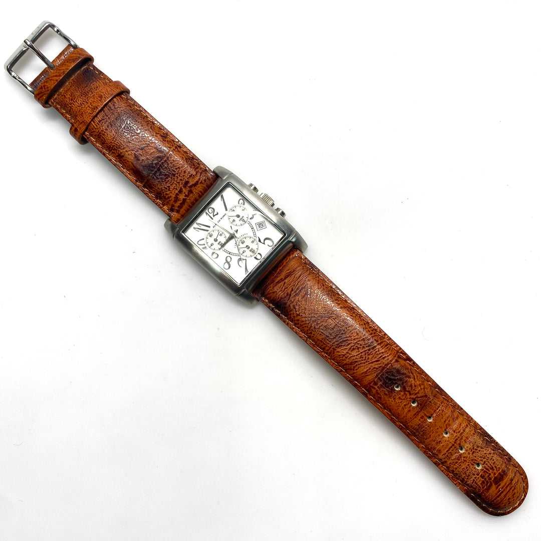 v801 Alfred Sung AS4013 Stainless Japanese Quartz Mov't Chronograph Wrist Watch