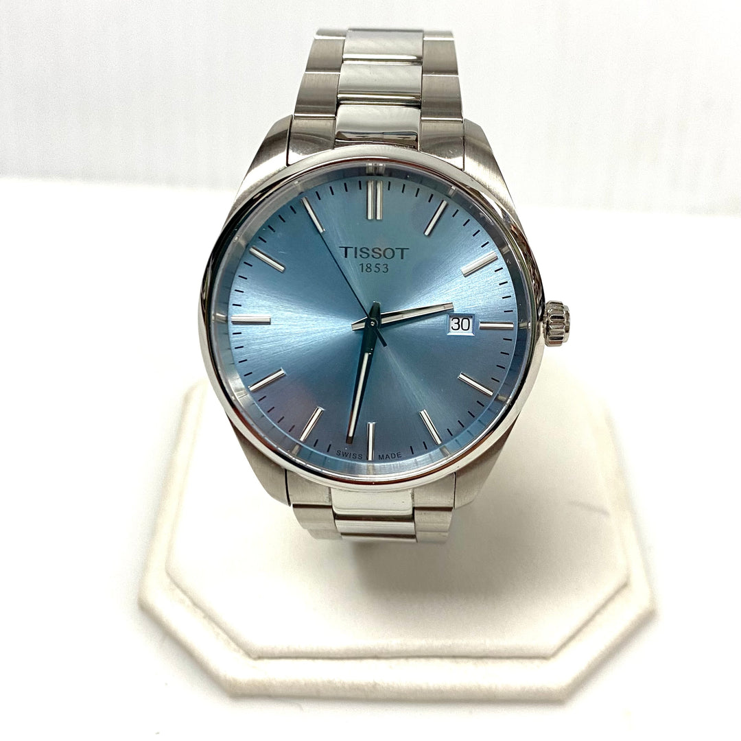 v804 Tissot PR 100 Stainless Steel 40mm Quartz Sunray Blue Dial Men Wrist Watch