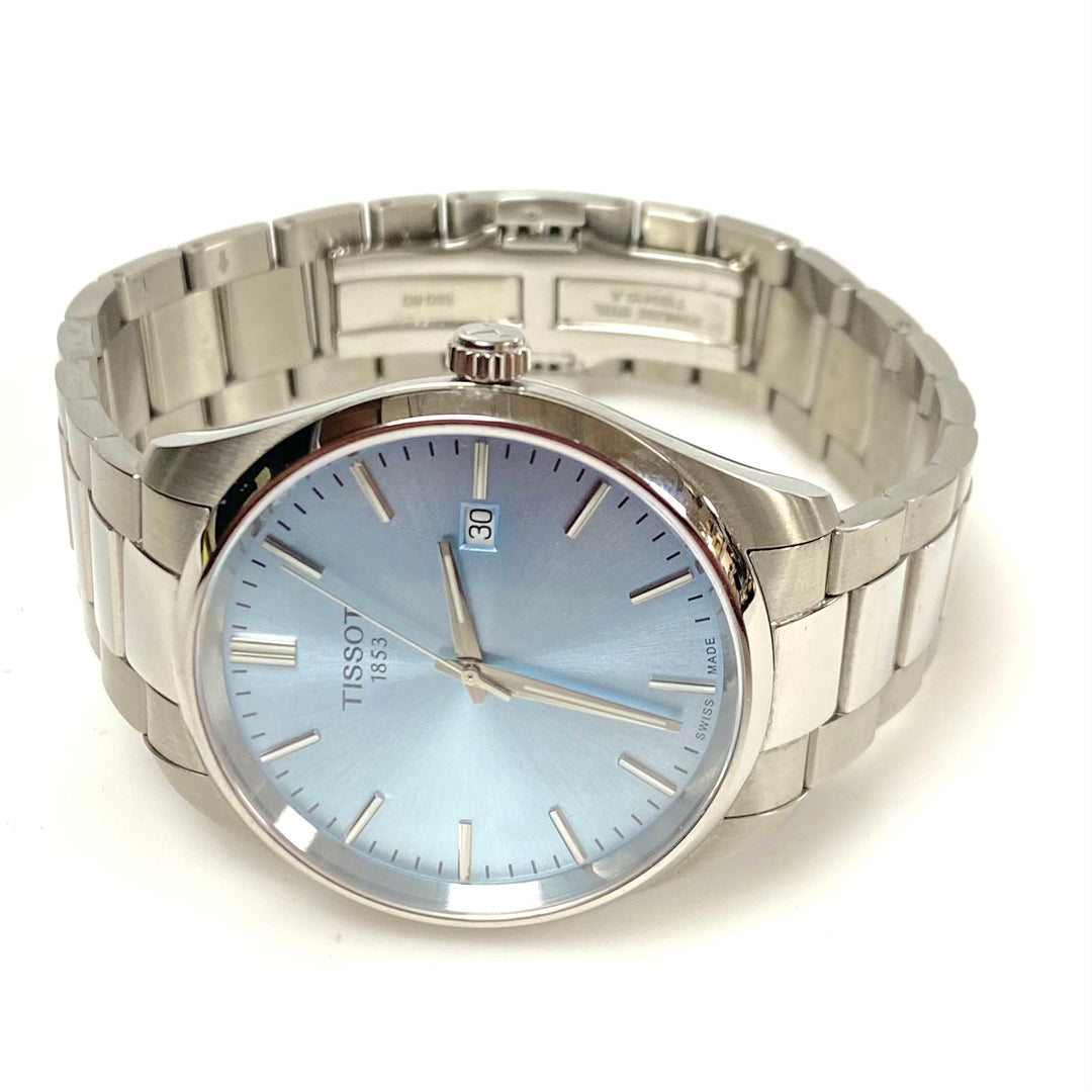 v804 Tissot PR 100 Stainless Steel 40mm Quartz Sunray Blue Dial Men Wrist Watch