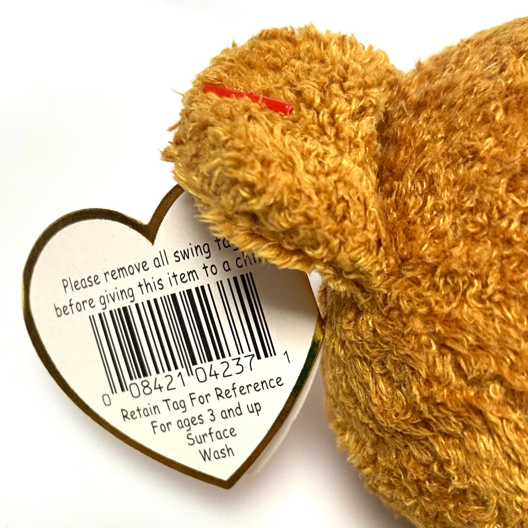 v806 Vintage Ty Beanie Baby "Fuzz" the Bear collectible plush toy 1999 NWT
