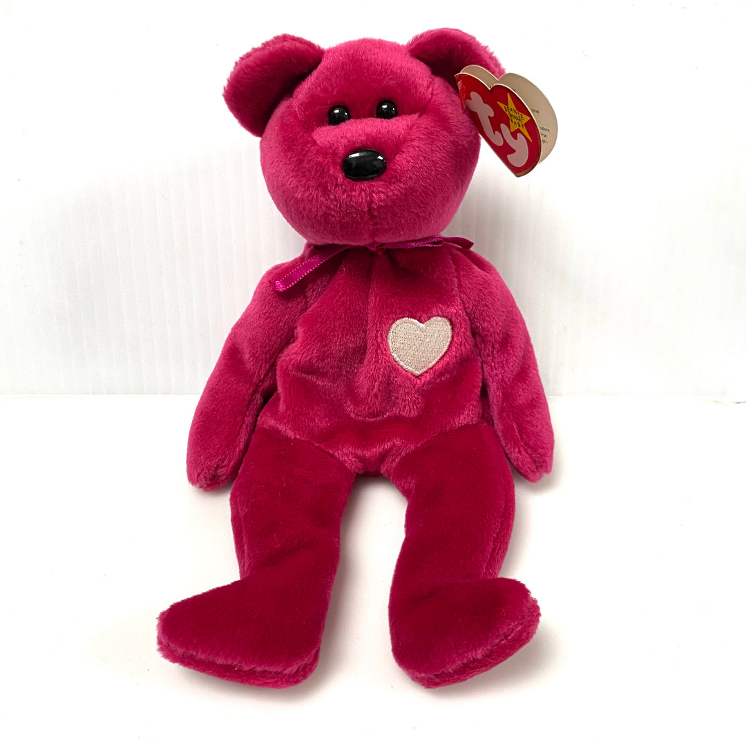 v808 Vintage Ty Beanie Baby "Valentina" the Bear collectible plush toy 1998 NWT