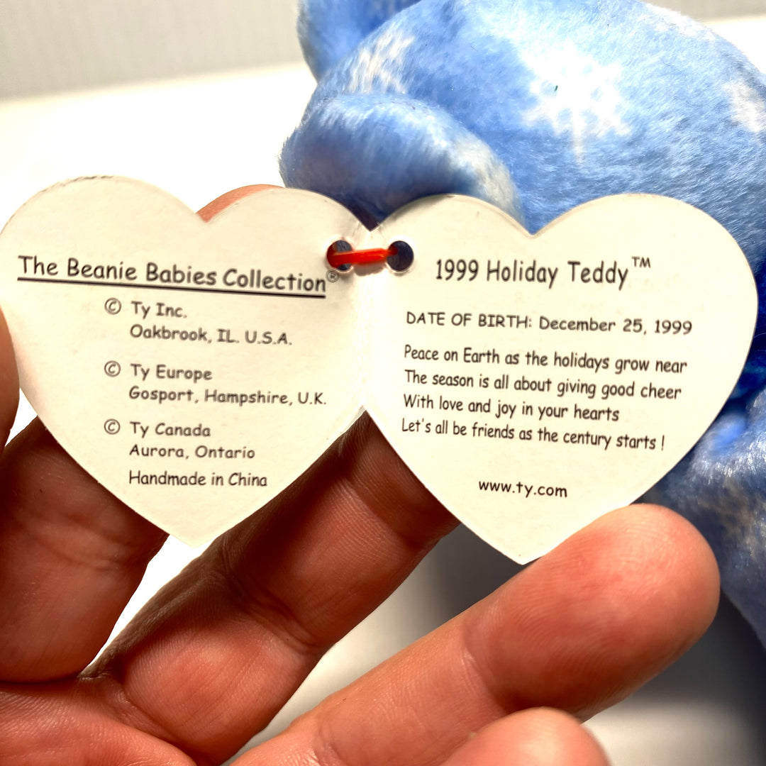 v812 Vintage Ty Beanie Baby Holiday Teddy collectible plush toy 1999