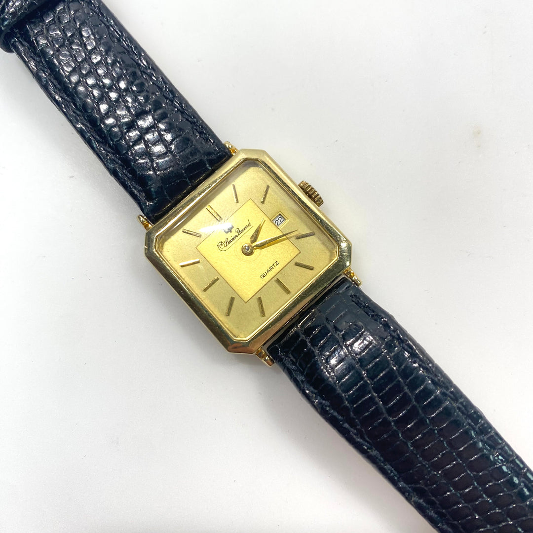 v816 Vintage Lucien Piccard 14K Yellow Gold Case Swiss Quartz Mov't Wrist Watch