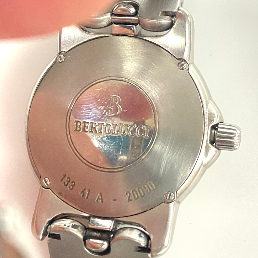 v817 Vintage Bertolucci Pulchra Stainless Steel Swiss Quartz Mov't Wrist Watch
