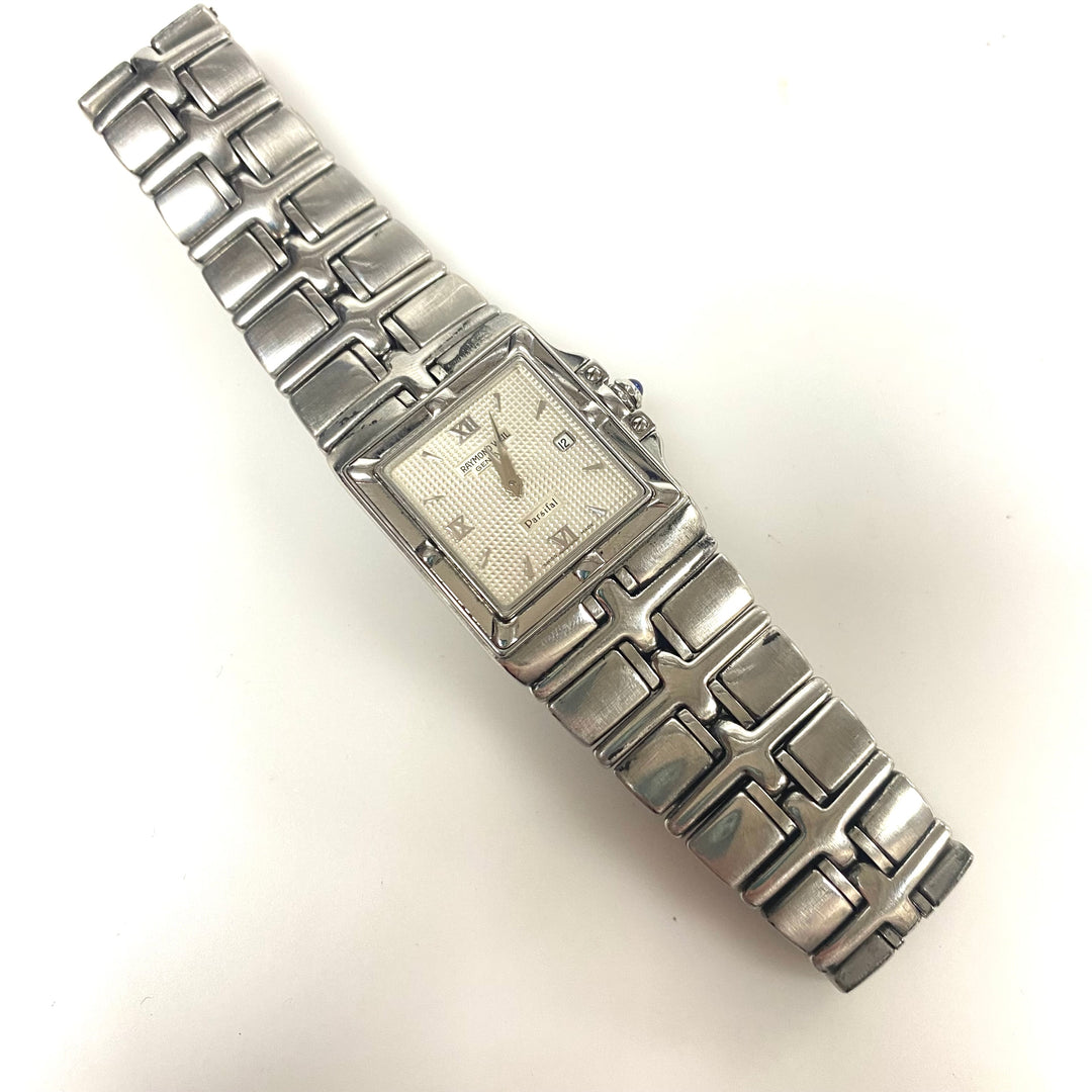 v818 Vintage Raymond Weil Parsifal 9391 Model Stainless Steel Swiss Quartz Watch