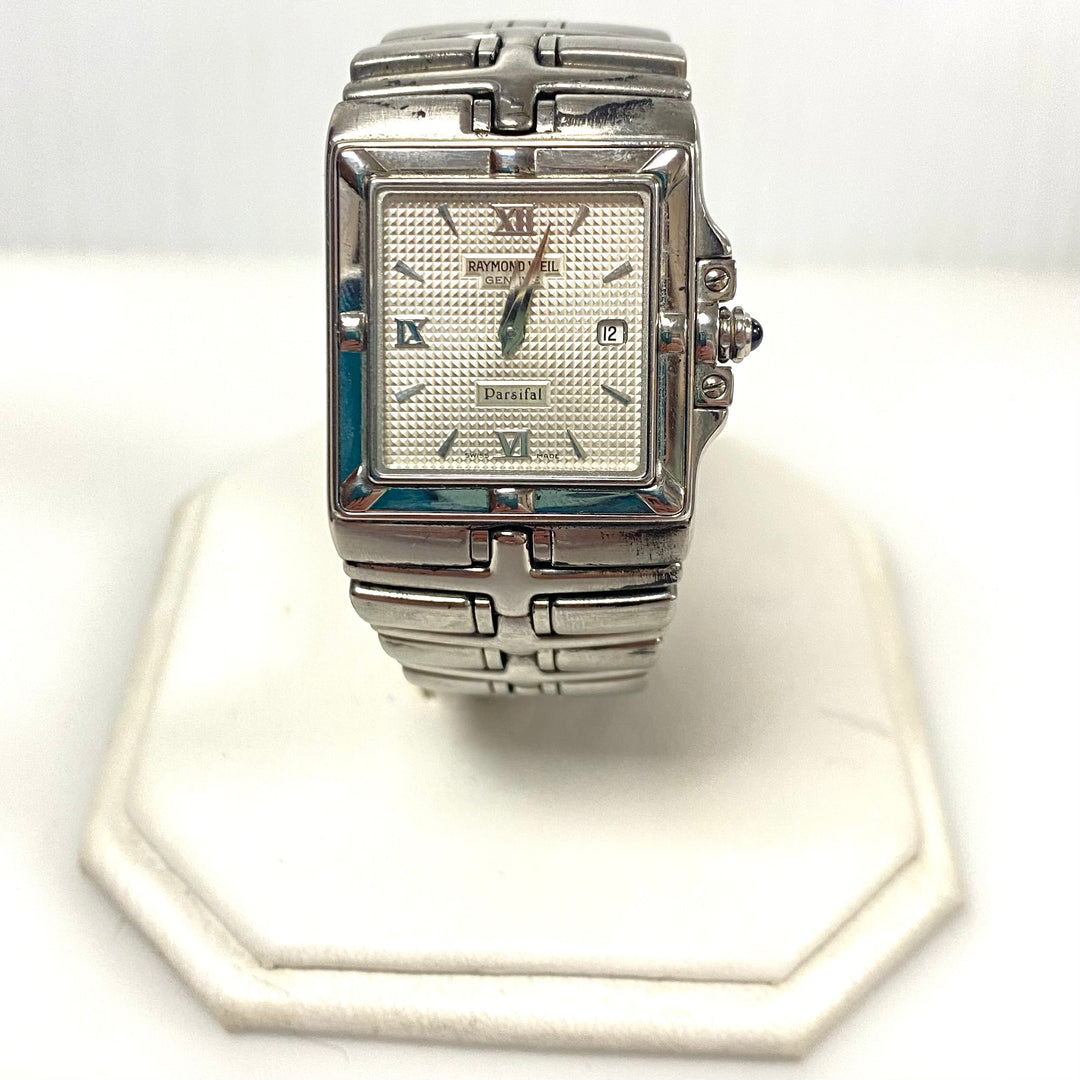 v818 Vintage Raymond Weil Parsifal 9391 Model Stainless Steel Swiss Quartz Watch
