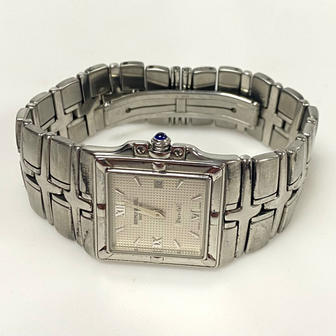 v818 Vintage Raymond Weil Parsifal 9391 Model Stainless Steel Swiss Quartz Watch
