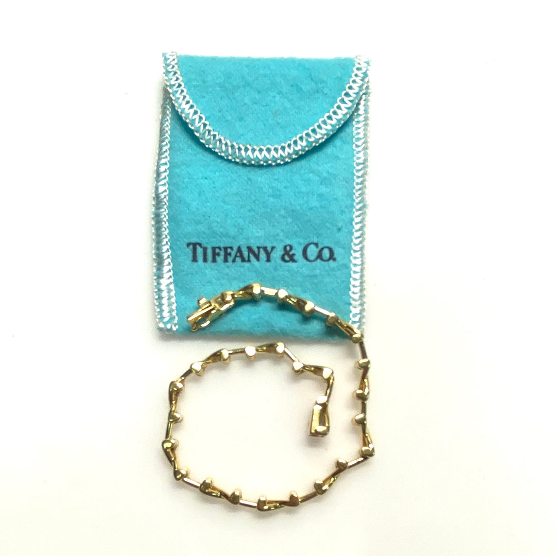 v822 Vintage Tiffany & Co. Jean Schlumberger 18k Yellow Gold X Link Bracelet