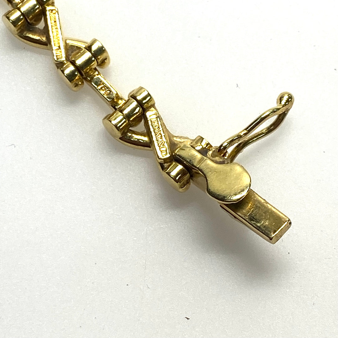 v822 Vintage Tiffany & Co. Jean Schlumberger 18k Yellow Gold X Link Bracelet