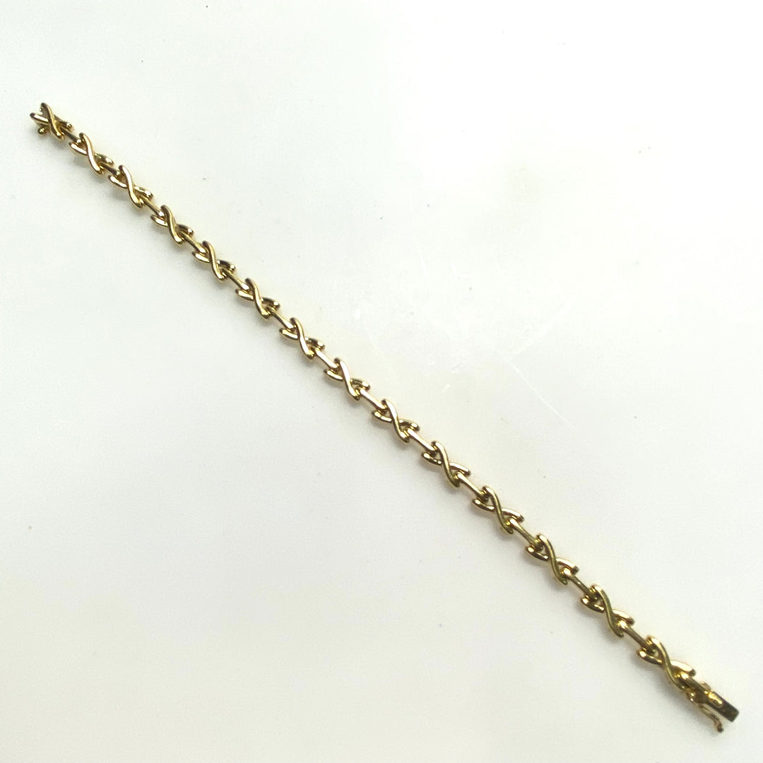 v822 Vintage Tiffany & Co. Jean Schlumberger 18k Yellow Gold X Link Bracelet
