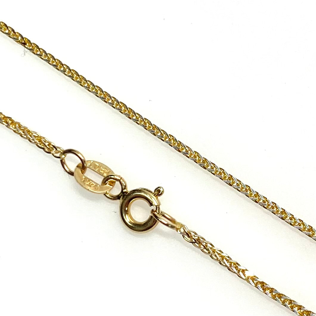 v831 Vintage 10K Yellow Gold Heart Pendant 14k Yellow Gold Chain Necklace 18"