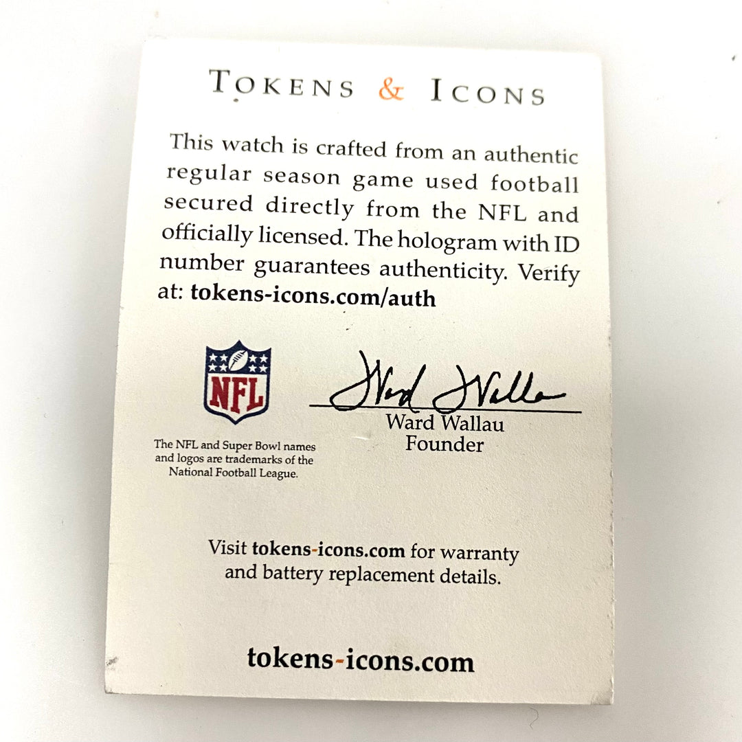 v843 Tokens & Icons NFL Game Used Football Watch Authentic Packers