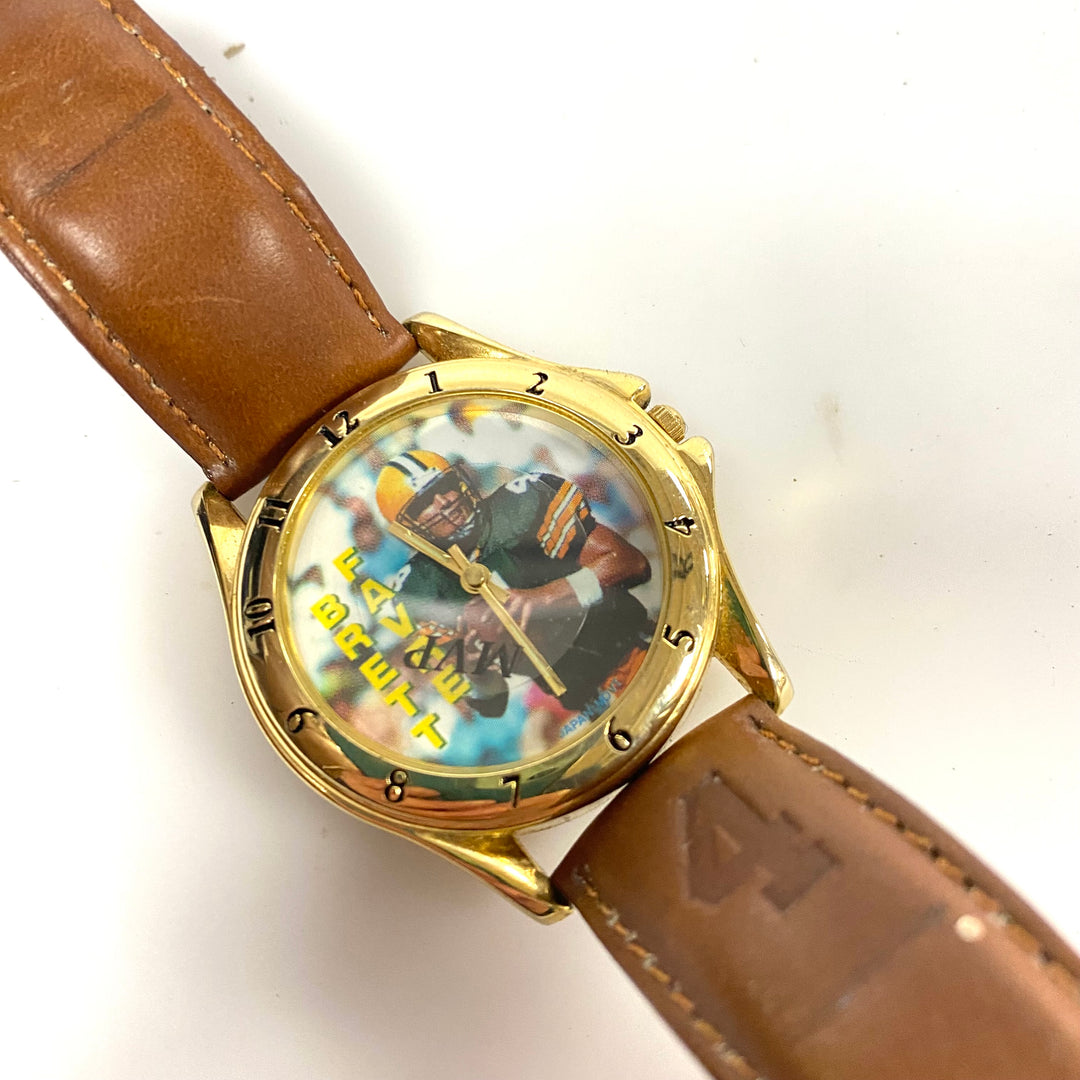 v845 Vintage Brett Favre 1995 Team NFL Limited Edition Watch Packers Uniform