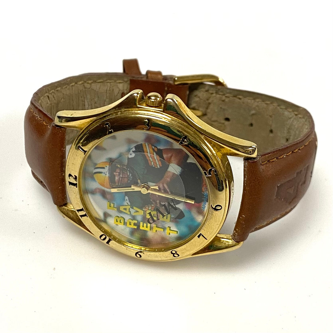 v845 Vintage Brett Favre 1995 Team NFL Limited Edition Watch Packers Uniform