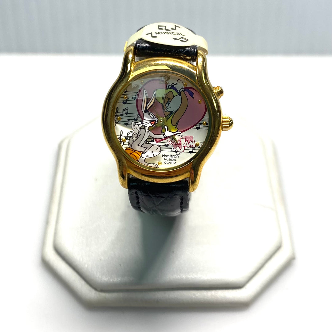 v847 vintage 1990s Warner Bros. Space Jam Musical Wrist watch Bugs & Lola Bunny
