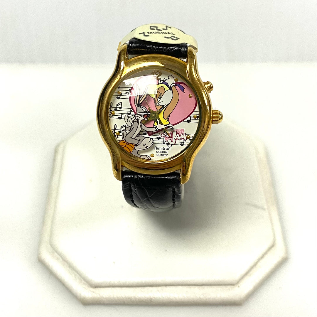 v847 vintage 1990s Warner Bros. Space Jam Musical Wrist watch Bugs & Lola Bunny