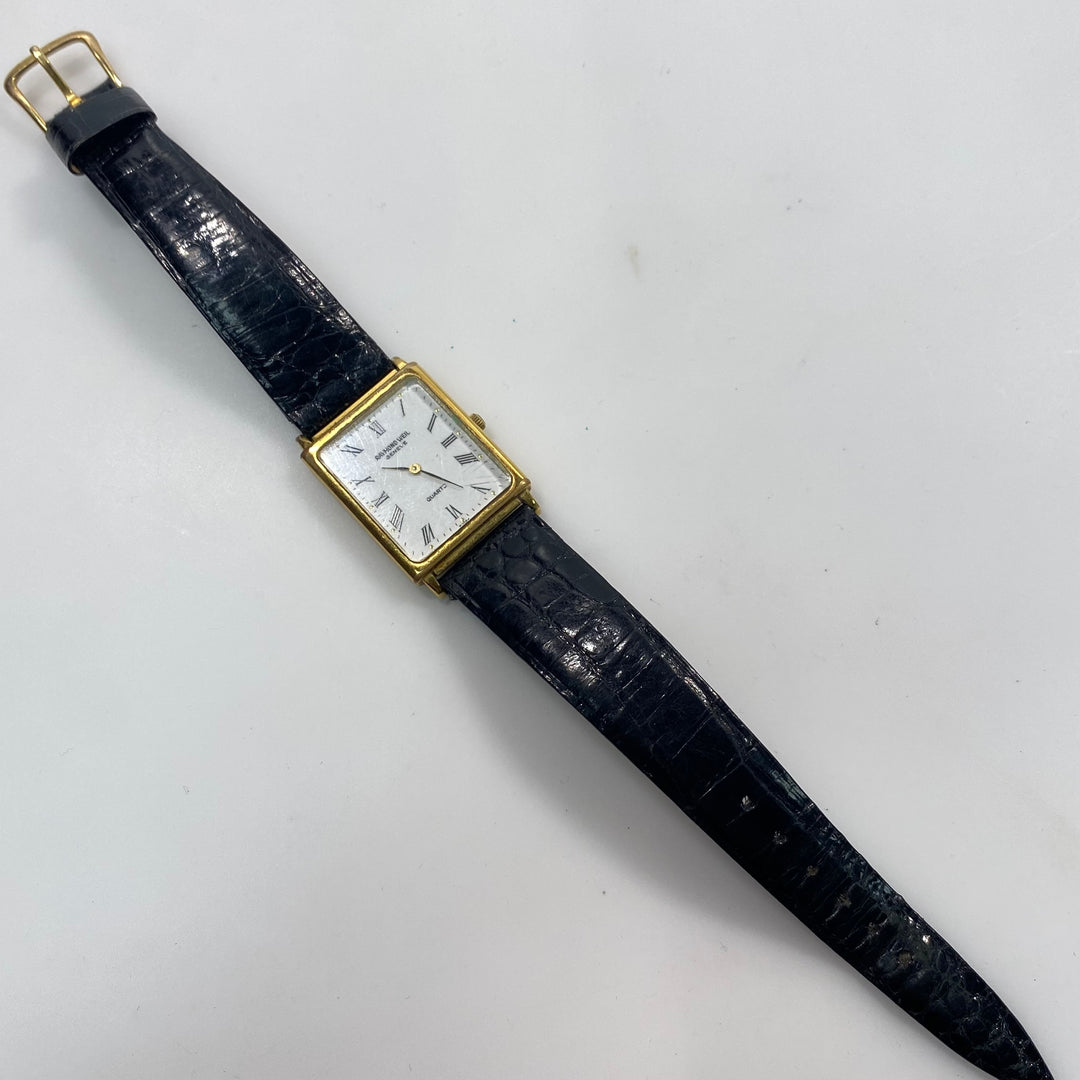 v861 Vintage Raymond Weil 18K Yellow Gold Genève "Tradition" #5775 Wrist Watch