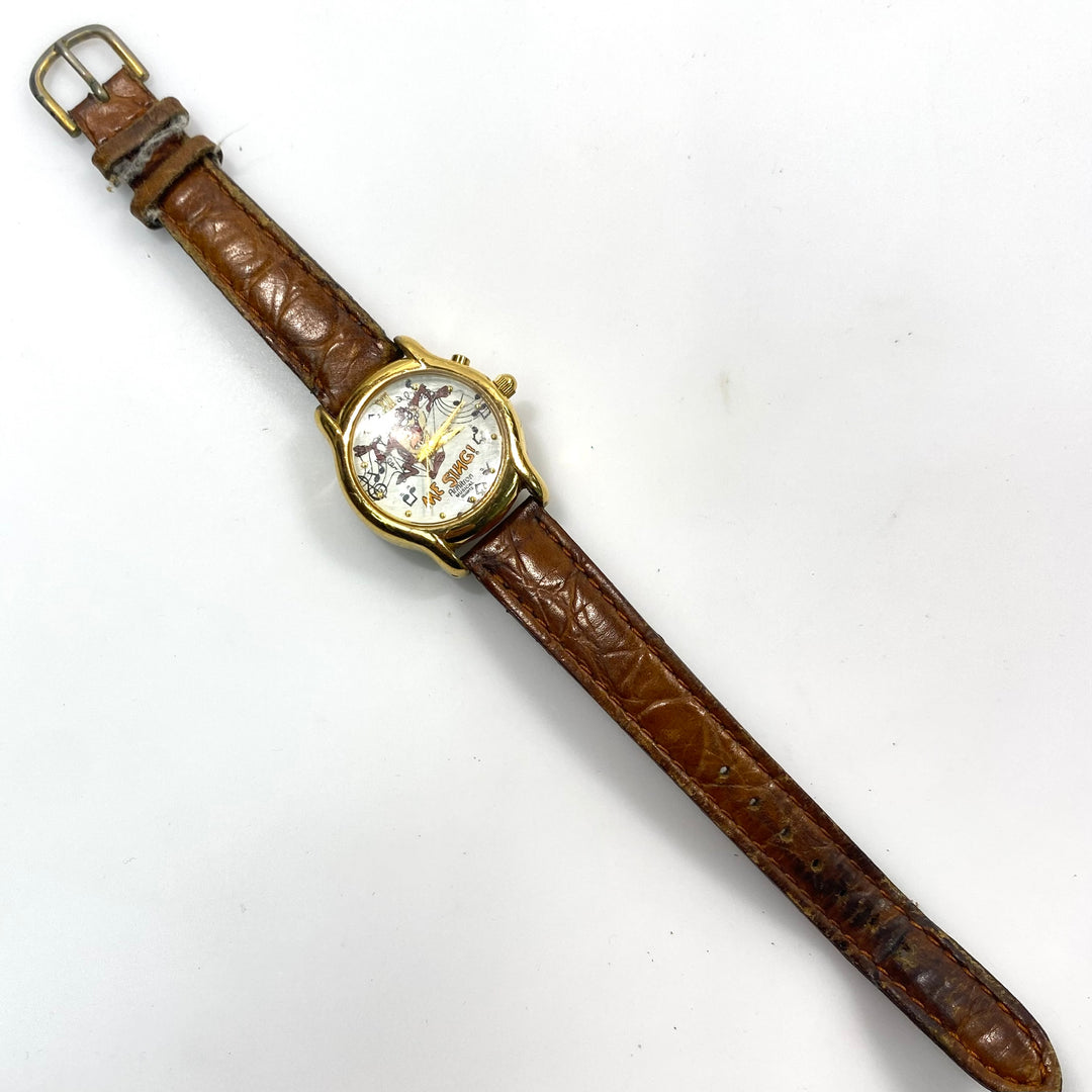 v863 Vintage 1994 Armitron Warner Bros Tasmanian Devil (Taz) Musical Wrist Watch "Me Sing!"