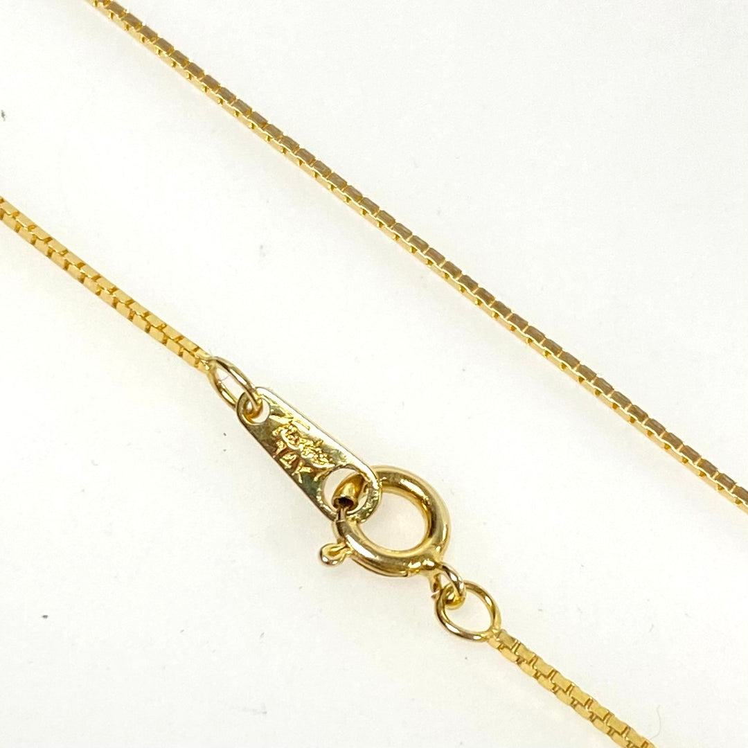 v876 Vintage Classic 14K Yellow Gold 0.5cts Diamond Solitaire Pendant 20" Chain