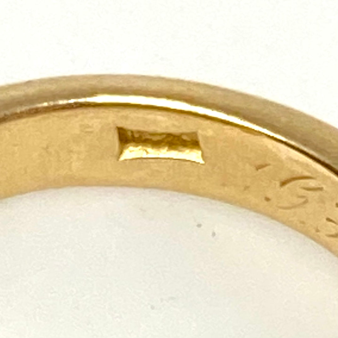 v892 Vintage Solid 18K Yellow Gold Dome-style Wedding Band Ring Size 6