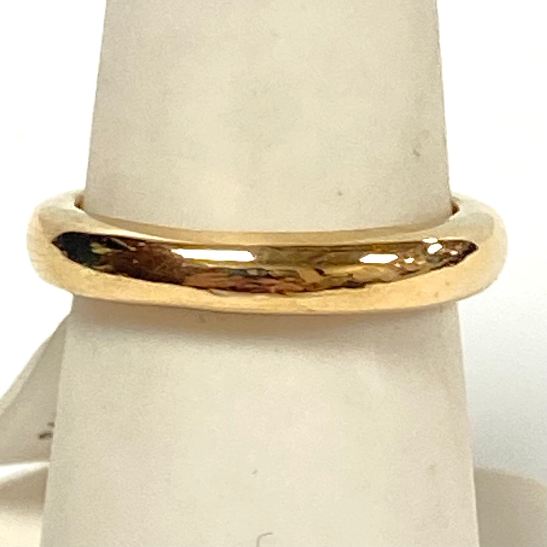 v892 Vintage Solid 18K Yellow Gold Dome-style Wedding Band Ring Size 6