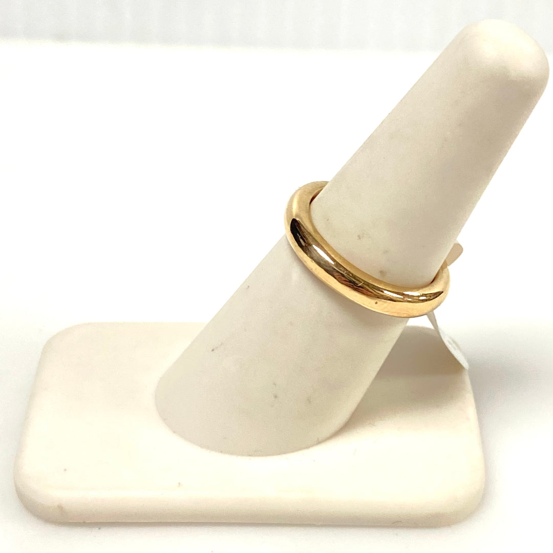 v892 Vintage Solid 18K Yellow Gold Dome-style Wedding Band Ring Size 6