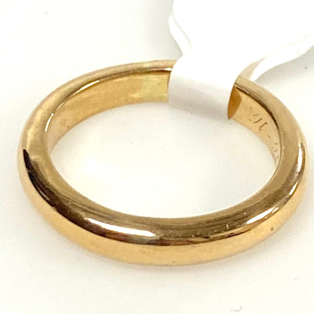 v892 Vintage Solid 18K Yellow Gold Dome-style Wedding Band Ring Size 6