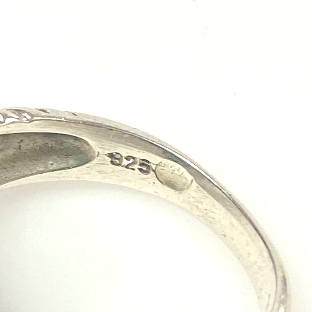 v954 Vintage Southwestern Style Sterling Silver Blue Turquoise Ring Size 8.5