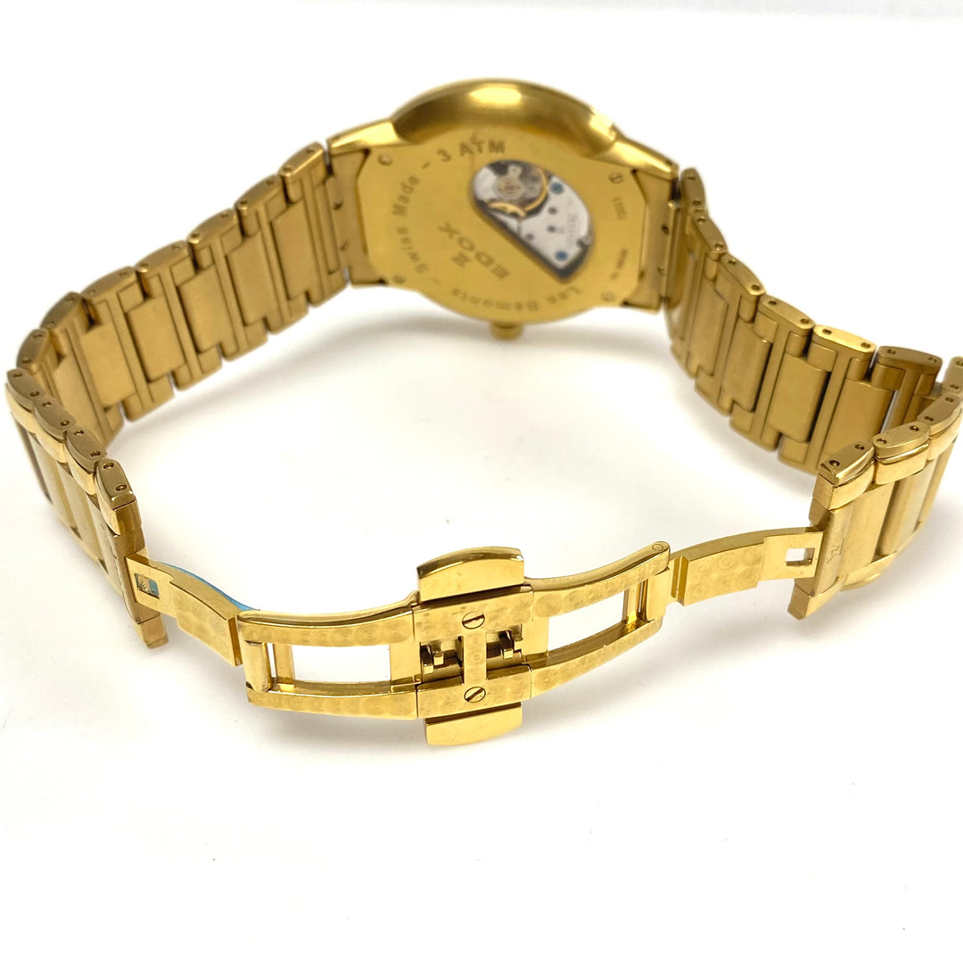 v960 Vintage Edox Les Bémonts Slim Gold Tone Swiss Mechanical Hand-Winding Watch