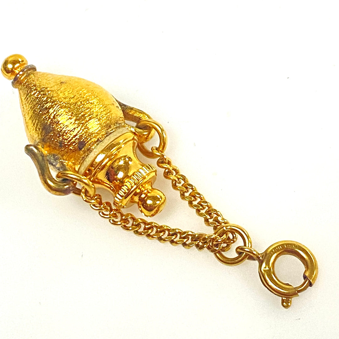 v963 Vintage Perfume Bottle Charm Pendant Designed as an Ancient Amphora