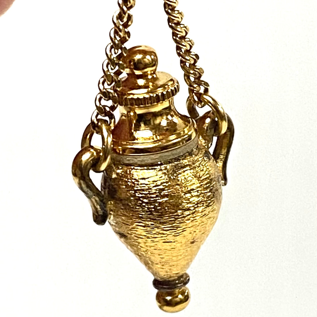 v963 Vintage Perfume Bottle Charm Pendant Designed as an Ancient Amphora