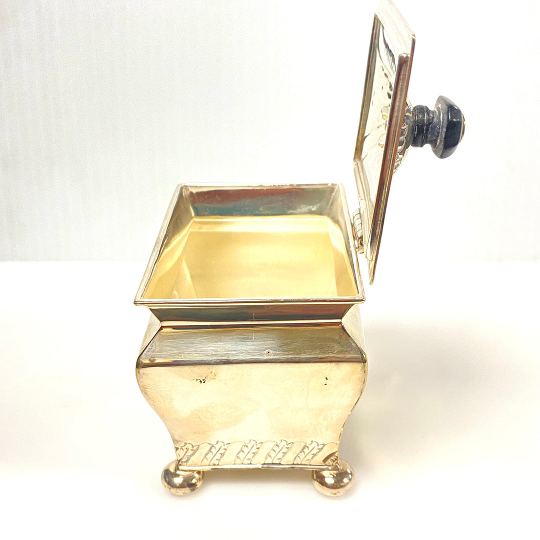 v967 Antique Victorian Silver Tea Caddy by Sheffield silversmith Henry Stratford