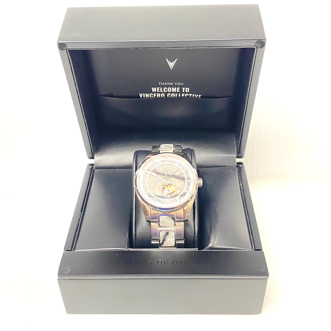 v977 Vincero Quantum Capsule Stone Edition Snow Leopard Network Jasper Watch
