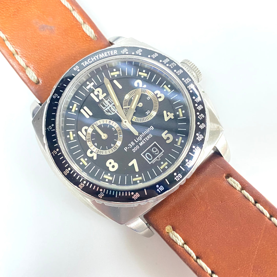 v978 Luminox Air P-38 Lightning Chronograph Model 9447 Swiss-made Quartz Watch