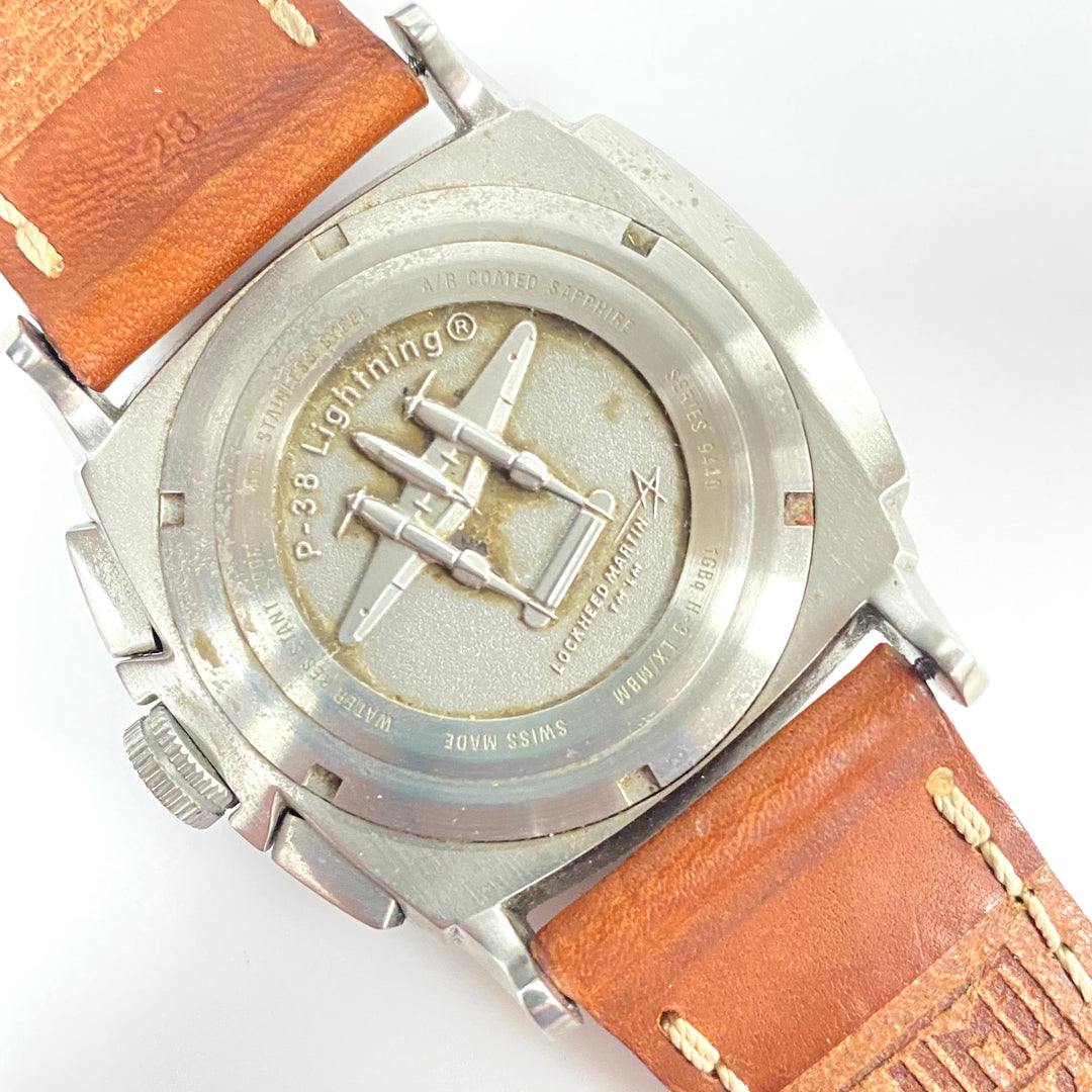 v978 Luminox Air P-38 Lightning Chronograph Model 9447 Swiss-made Quartz Watch