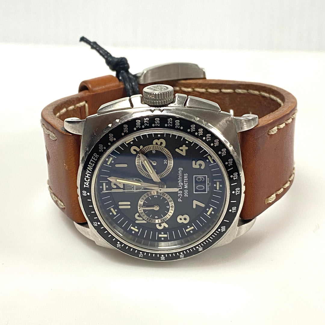 v978 Luminox Air P-38 Lightning Chronograph Model 9447 Swiss-made Quartz Watch