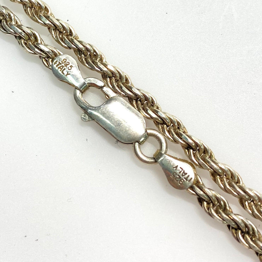 v982 Vintage Sterling Silver Christmas Cross Reed & Barton Pendant 20" Necklace