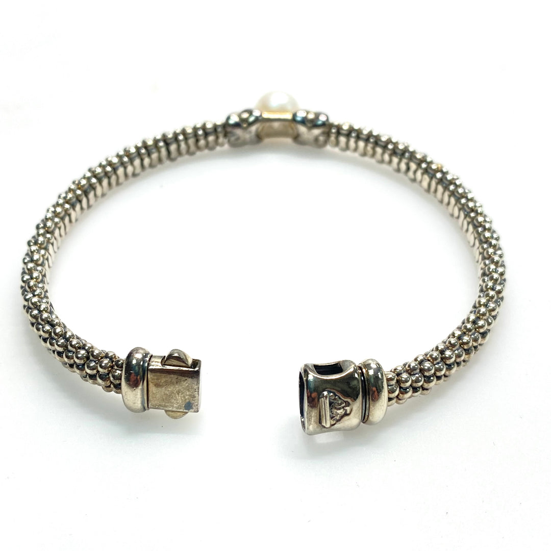 v984 Lagos Sterling Silver Luna Caviar 6mm Bracelet Cultured Freshwater Pearl