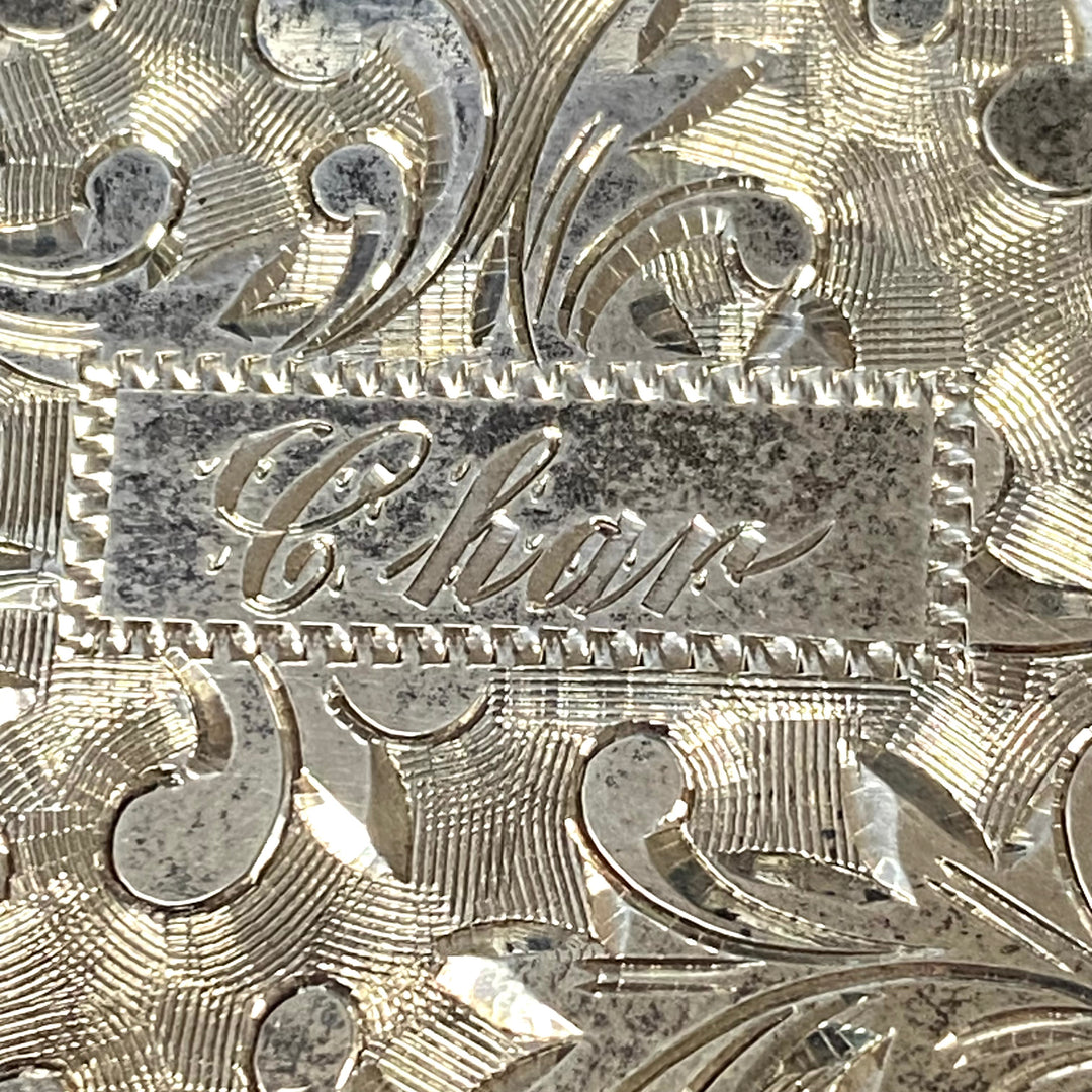 v991 Vintage 950 Silver Octagonal Powder Compact from the 1920s Art Deco Era