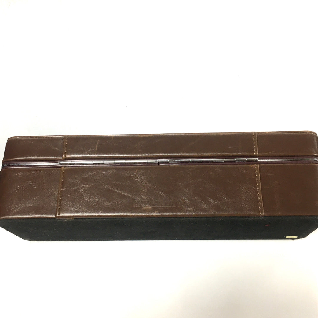 v998 Berkshire Brown Leather 6pc Watch Display Storage Case Organizer Box Clear Top