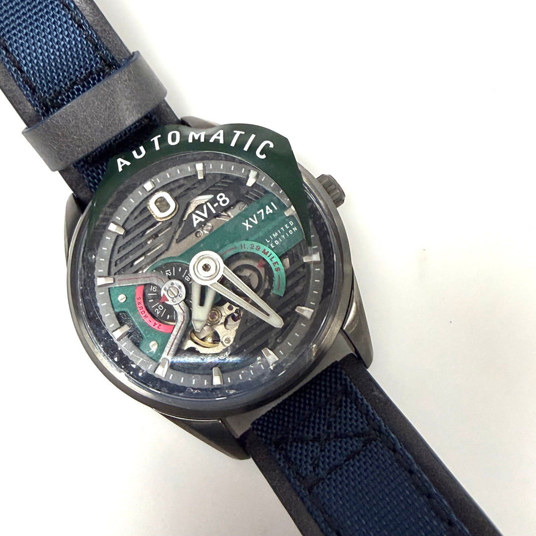 w012 AVI-8 Hawker Harrier II "Blue Nylon" Automatic Limited Edition Wrist watch Model AV-4074-XV741