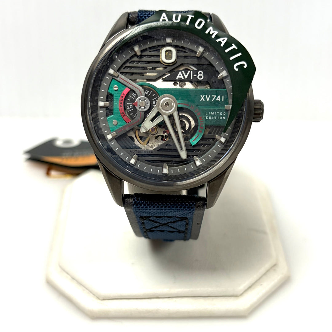 w012 AVI-8 Hawker Harrier II "Blue Nylon" Automatic Limited Edition Wrist watch Model AV-4074-XV741