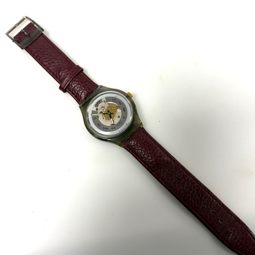 w015 Vintage 1991 Swatch Automatic "Rubin" SAM100 Swiss Mechanical Movement Watch