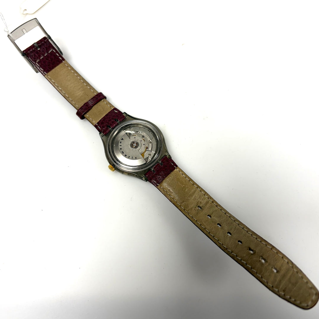 w015 Vintage 1991 Swatch Automatic "Rubin" SAM100 Swiss Mechanical Movement Watch