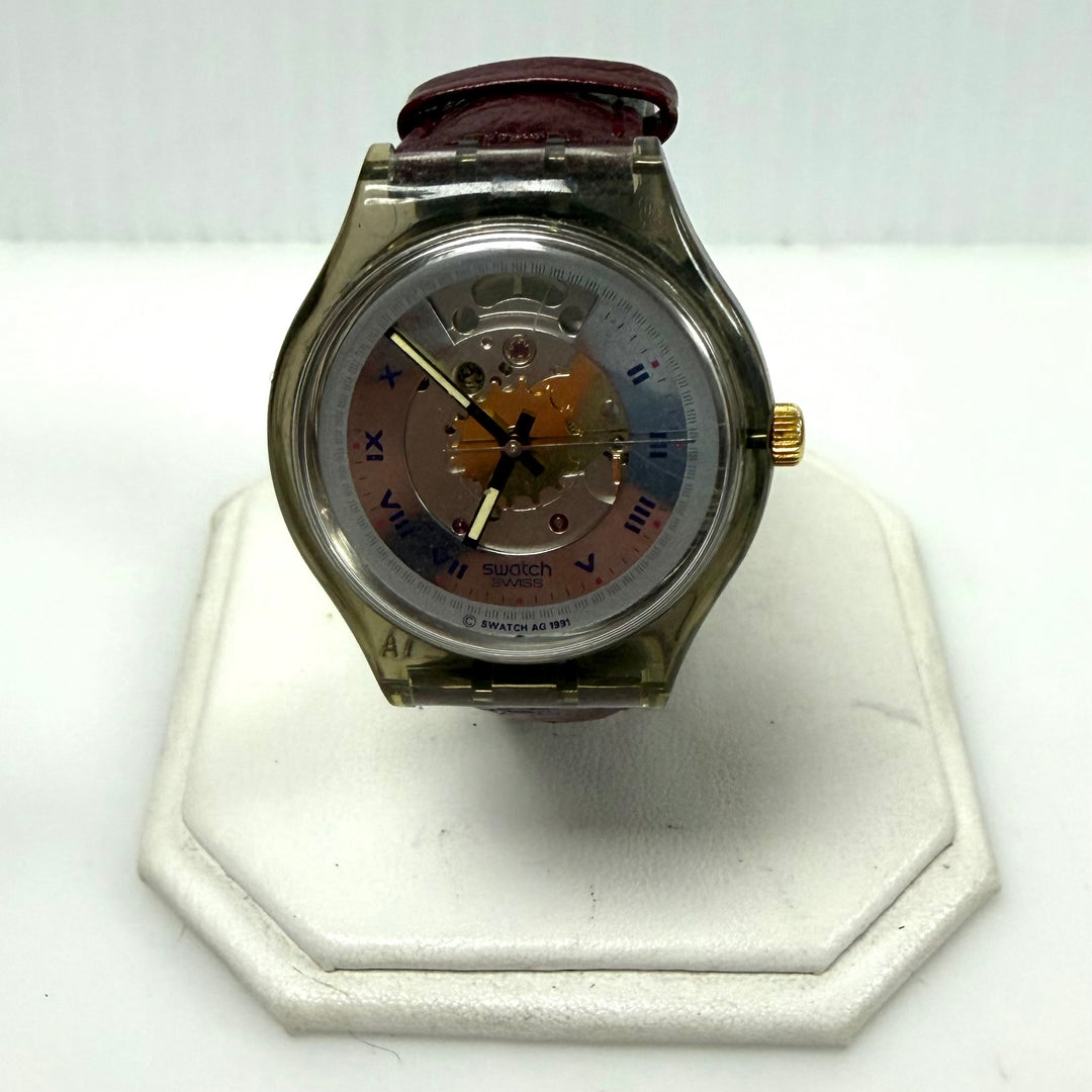 w015 Vintage 1991 Swatch Automatic "Rubin" SAM100 Swiss Mechanical Movement Watch