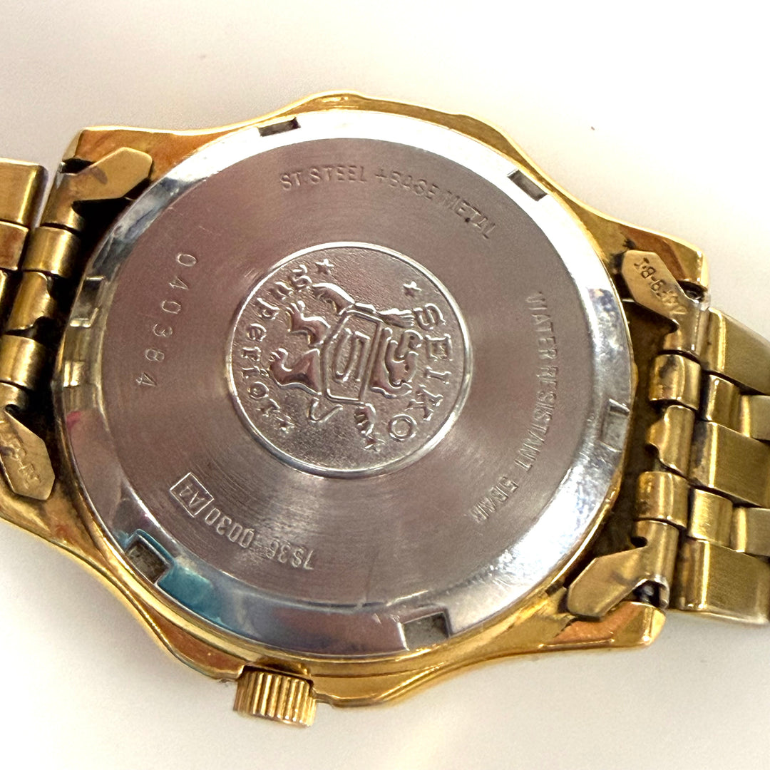 w021 Vintage Seiko 5 Superior Automatic Gold Tone 23 Jewels Men's Wrist Watch