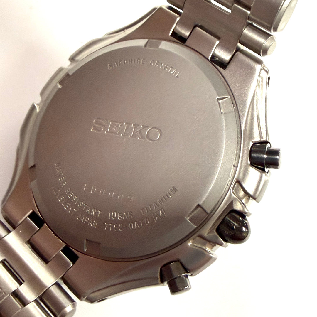 w029 Seiko Arcadia Alarm Chronograph Model SNA069 Lightweight Sport Wrist Watch