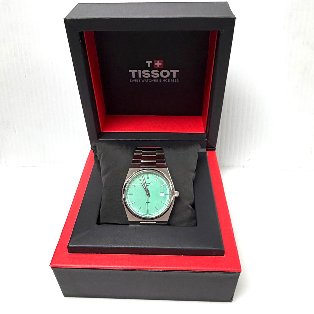 w030 Tissot PRX Swiss Quartz "Tiffany blue" Dial Stainless Steel Wrist Watch WR