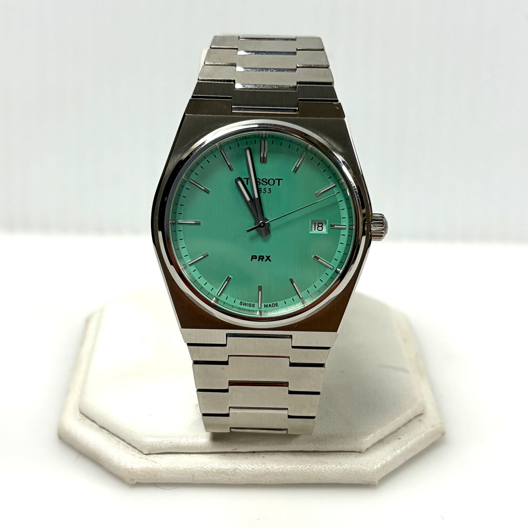 w030 Tissot PRX Swiss Quartz "Tiffany blue" Dial Stainless Steel Wrist Watch WR